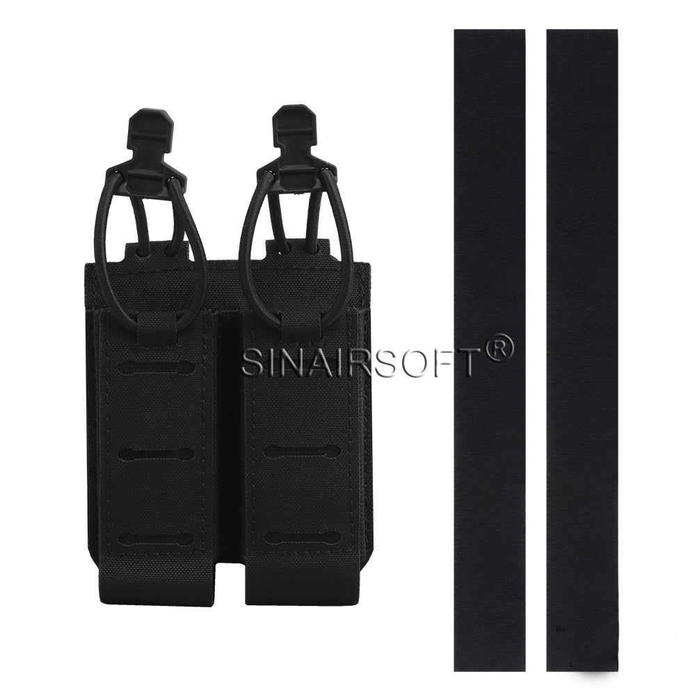SINAIRSOFT Camo Dual 9mm Magazine Bag MOLLE Bag Tactical Vest  Storage Bag