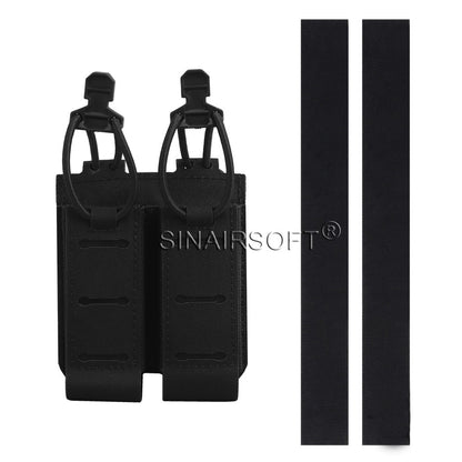 SINAIRSOFT Camo Dual 9mm Magazine Bag MOLLE Bag Tactical Vest  Storage Bag