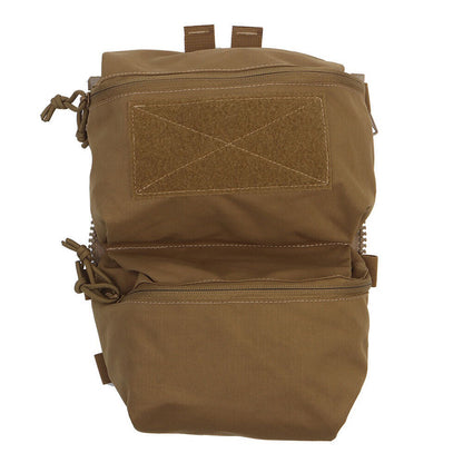 SINAIRSOFT Tactical Back Panel Double Pouch For V5 Plate Vest Zipper GP Bag