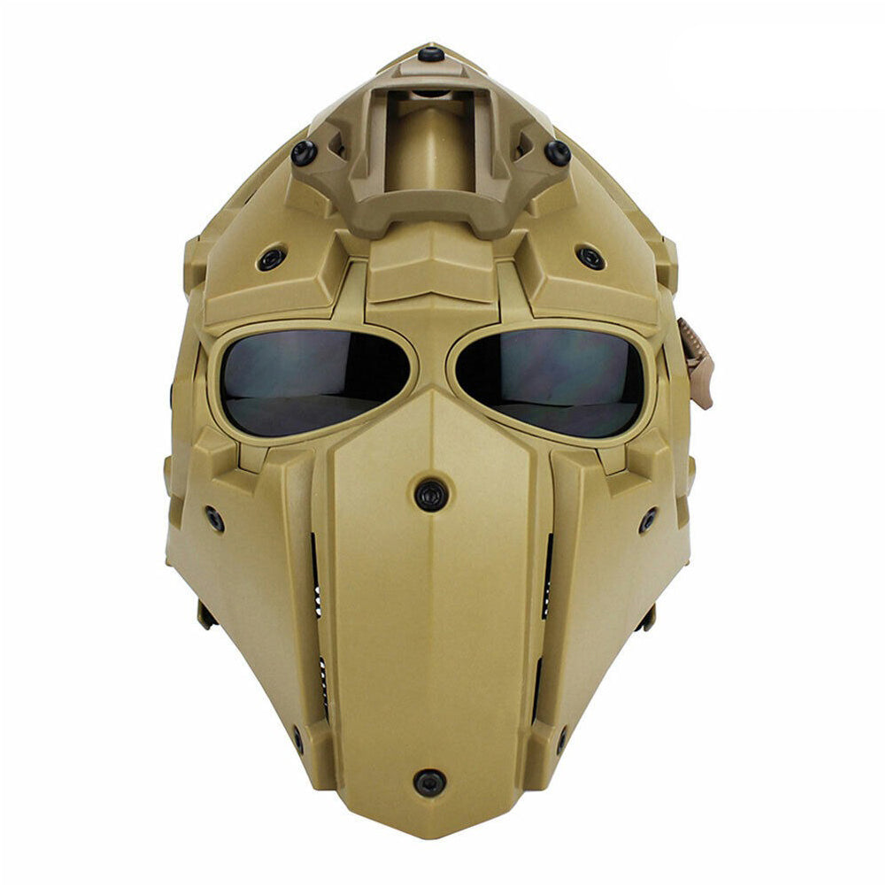 SINAIRSOFT Tactical G4 Full Face Helmet Mask + Goggles Airsoft Paintball CF CS Game