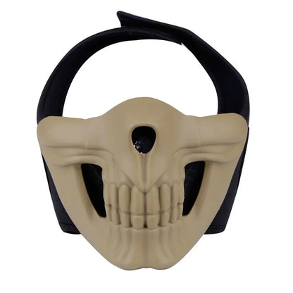 SINAIRSOFT Tactical Skull Half Face Mask Cosplay Samurai Kabuki Airsoft Protect Cover