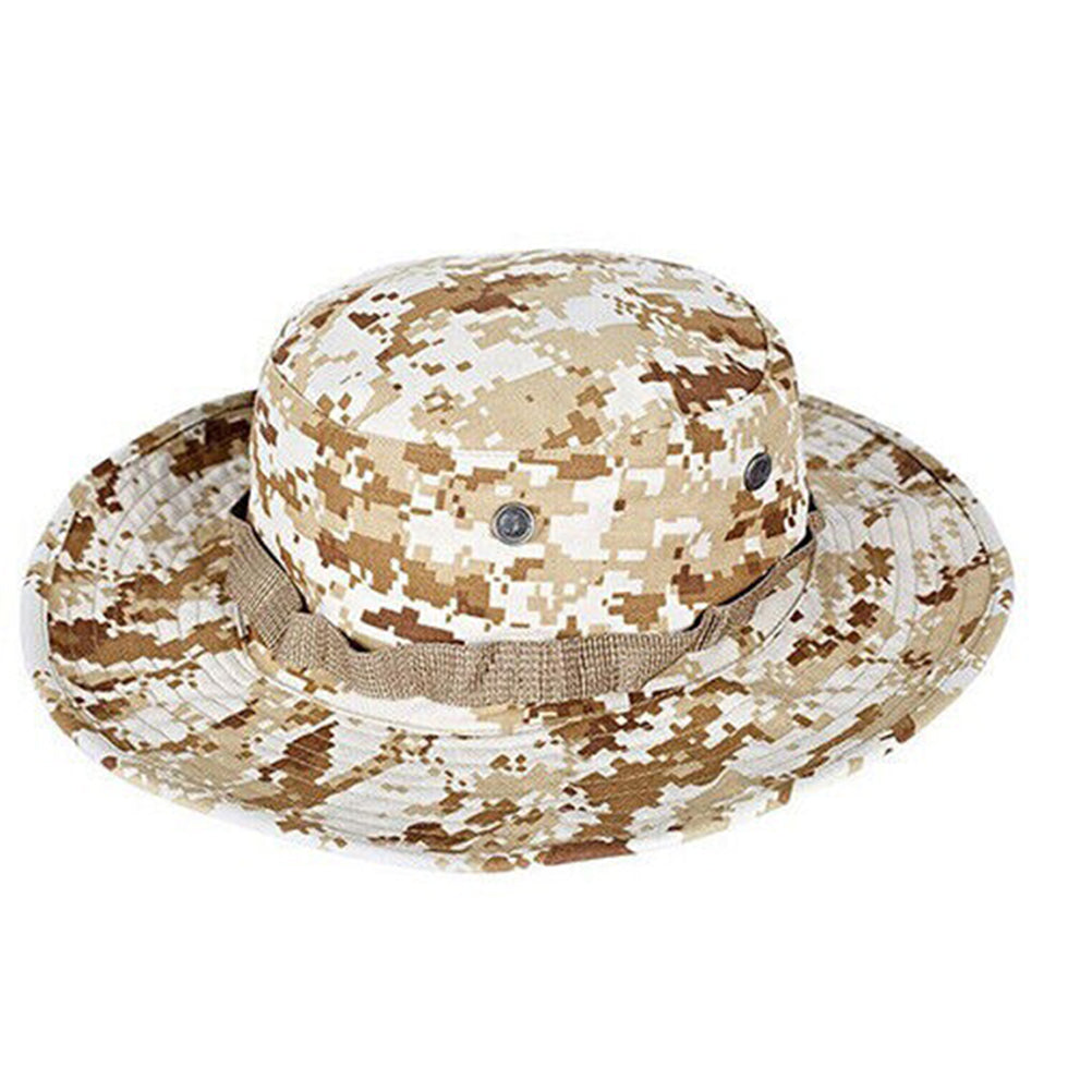 SINAIRSOFT Tactical Boonie Hat Camo Bucket Wide Brim Sun Fishing Bush Booney Cap