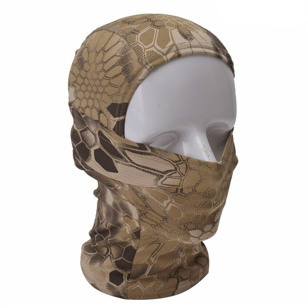 SINAIRSOFT Tactical Camo Full Hat Face Mask Neck Scarf Windproof Cycling Protect
