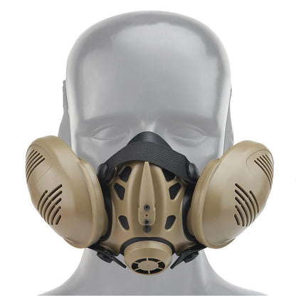 SINAIRSOFT Tactical Protect Half Face Mask Bilateral Respirator Facepiece