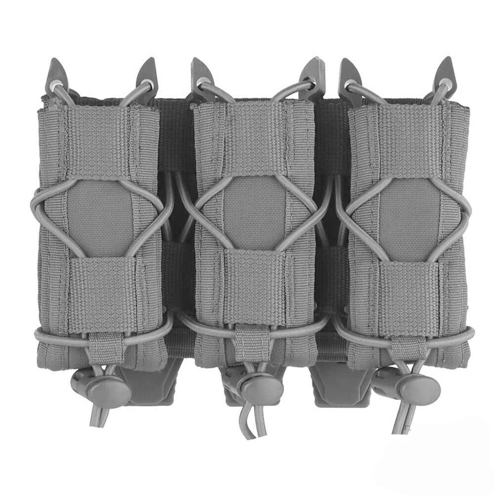 SINAIRSOFT Tactical Triple 9mm Magazine Pouch MOLLE Open Top MAG Carrier Holder Bag