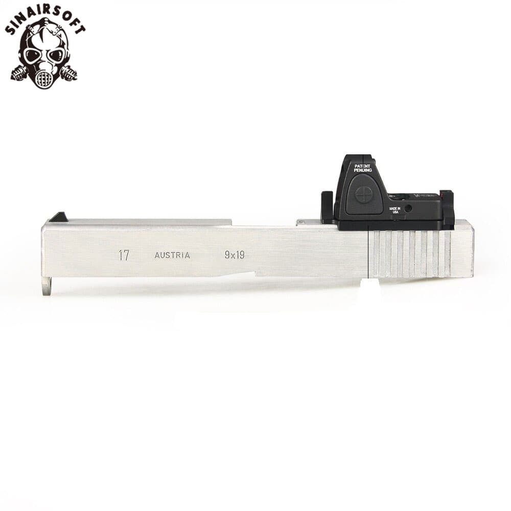 Tactical RMR Red Dot Sight Plate Base Mount W/ Red Green Fiber Optic for Glock