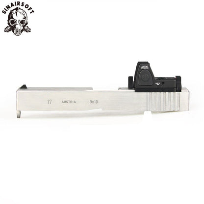 Tactical RMR Red Dot Sight Plate Base Mount W/ Red Green Fiber Optic for Glock