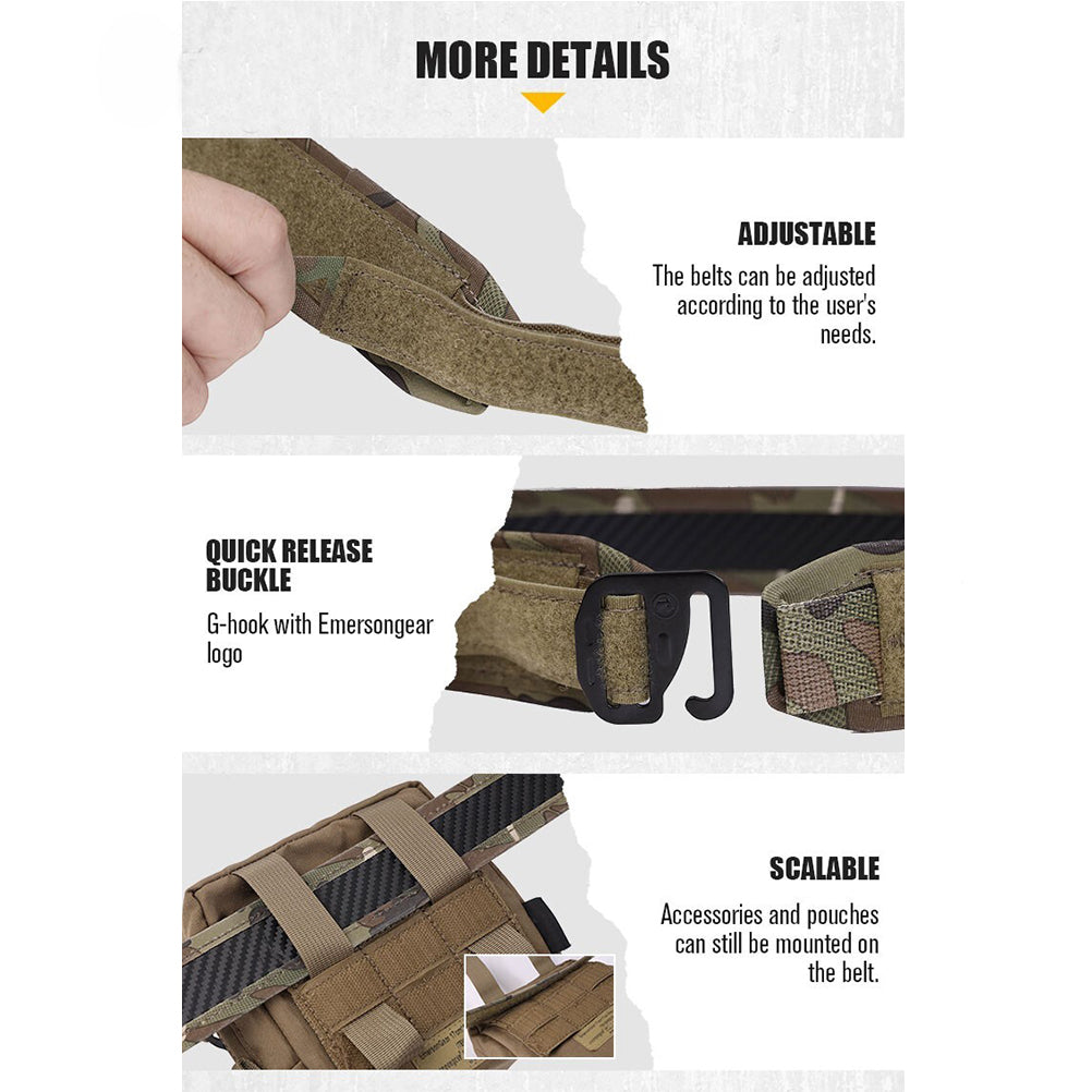 SINAIRSOFT Tactical ULB Inner Belts Commuting Belt Waist Strap Waistband Combat Airsoft
