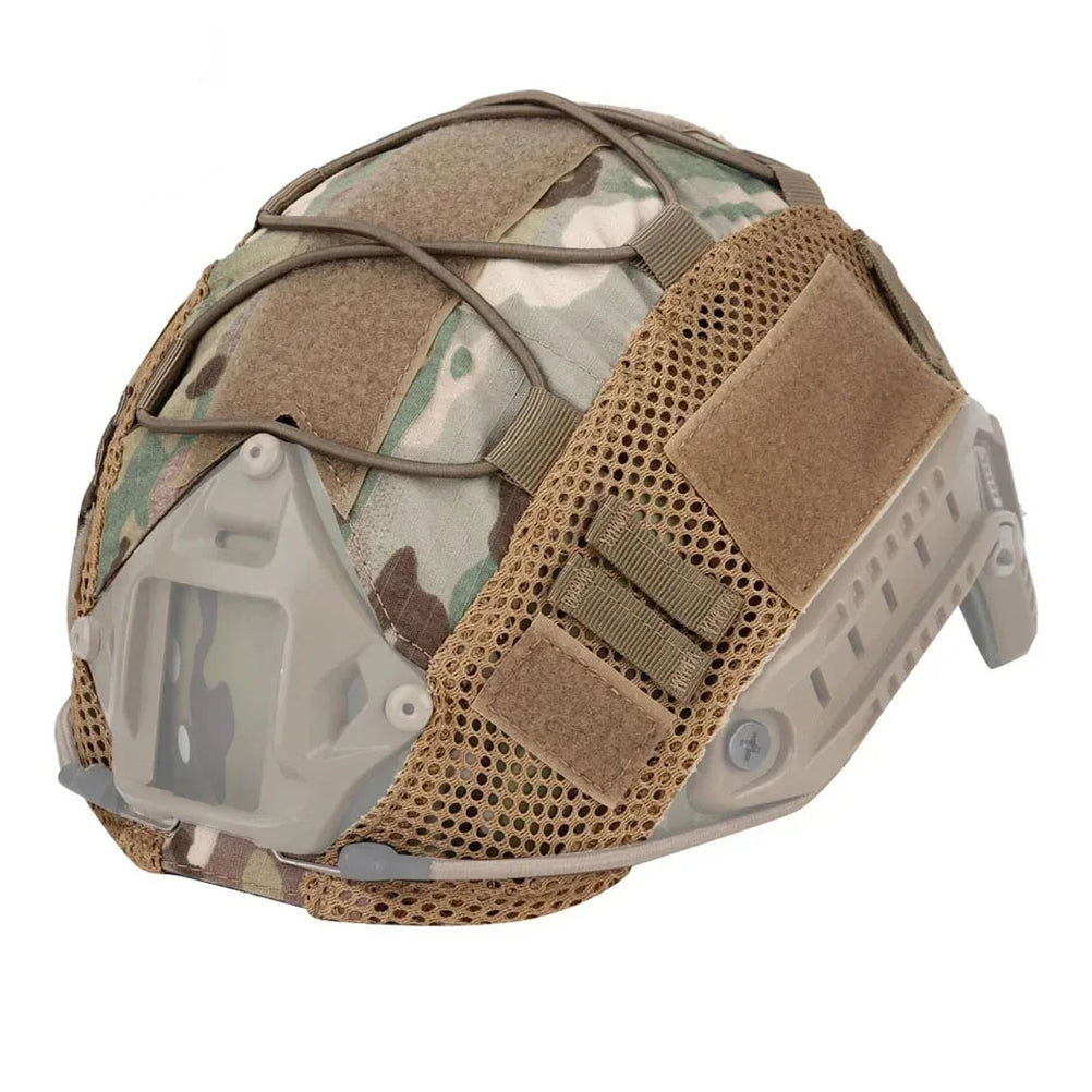SINAIRSOFT Tactical Helmet Cover W/ mesh for Airsoft Hunting Fast Helmet Headwear