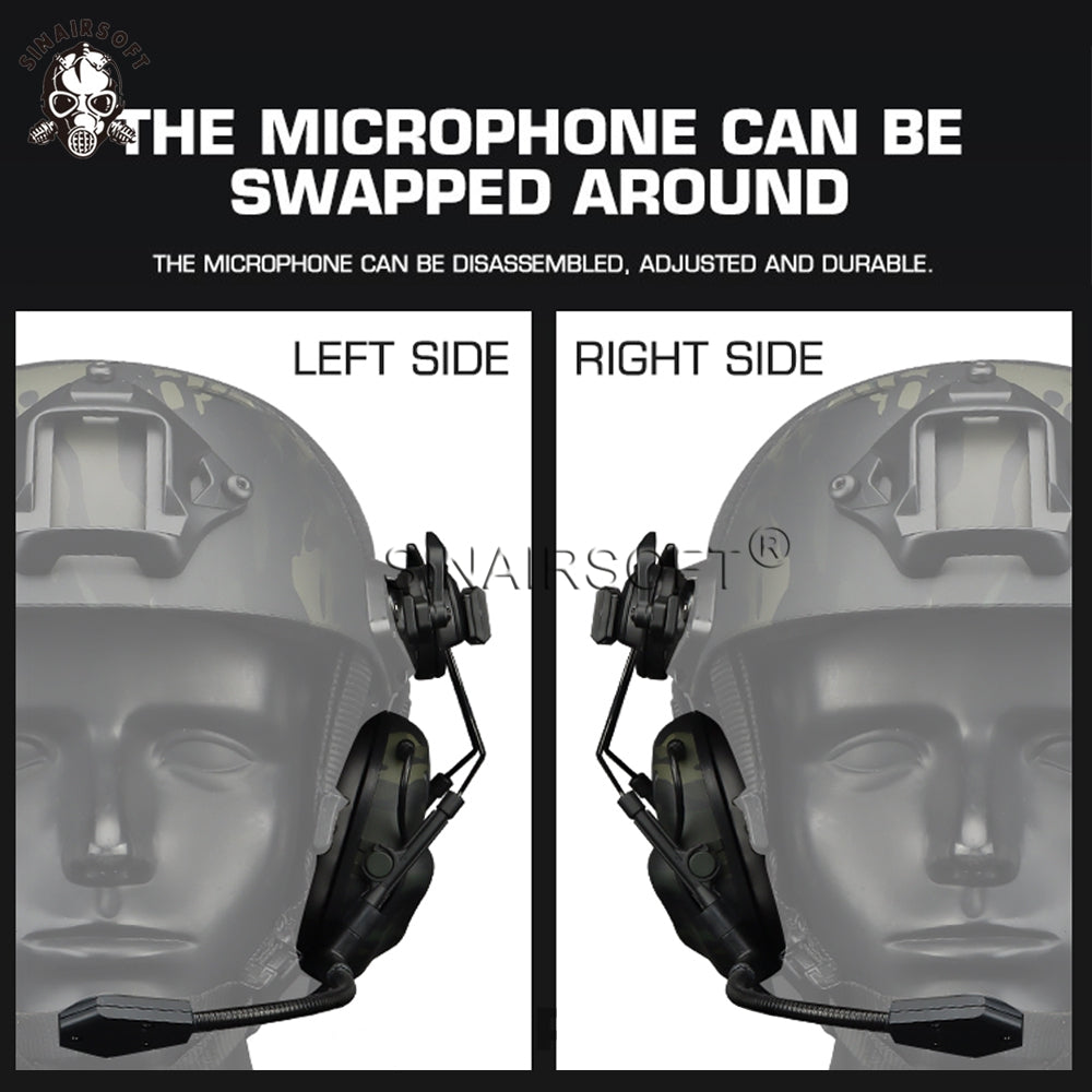SINAIRSOFT Tactical Headset Hunting Headphone Communication earphone For Helmet