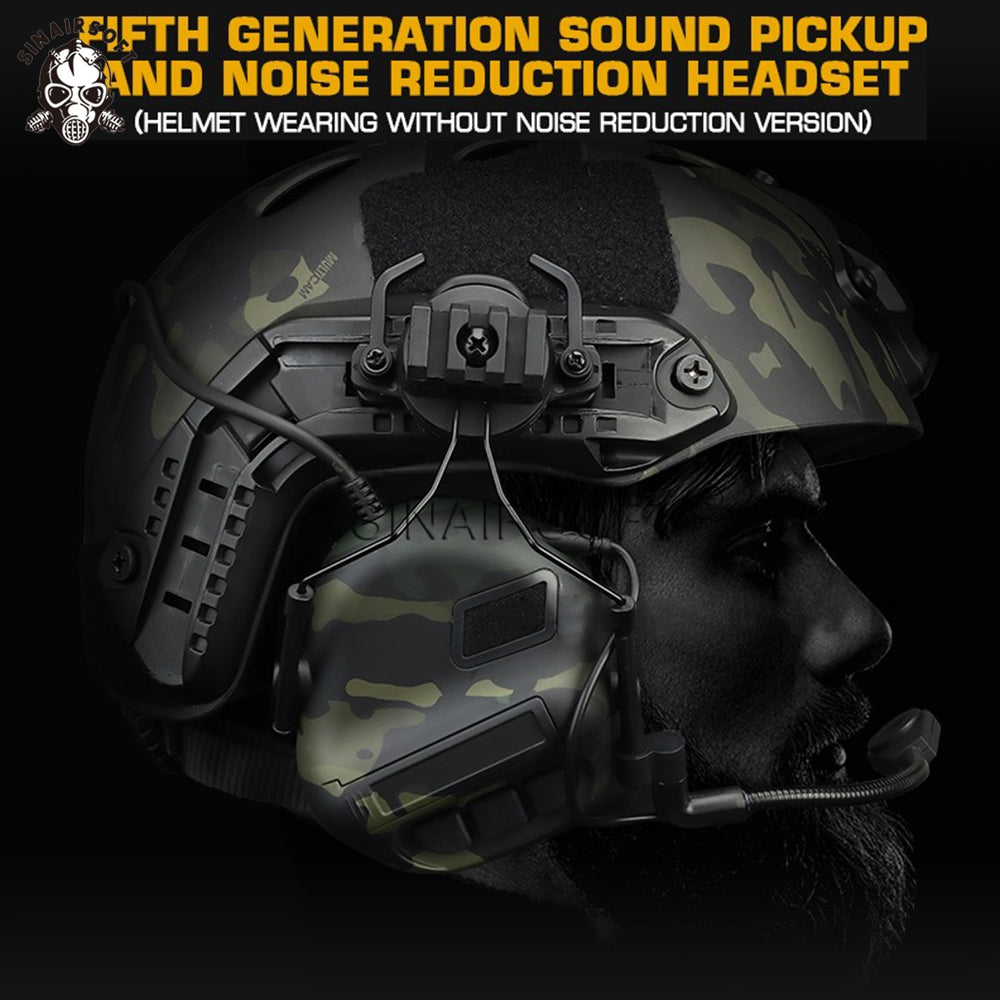 SINAIRSOFT Tactical Headset Hunting Headphone Communication earphone For Helmet