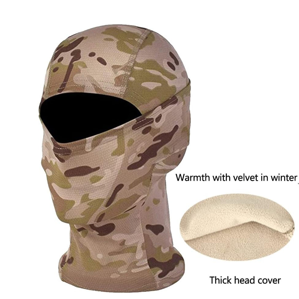 SINAIRSOFT Tactical Camouflage Full Face Mask Hunting Hood Headwear Thermal Hats