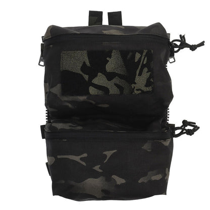 SINAIRSOFT Tactical Back Panel Double Pouch For V5 Plate Vest Zipper GP Bag