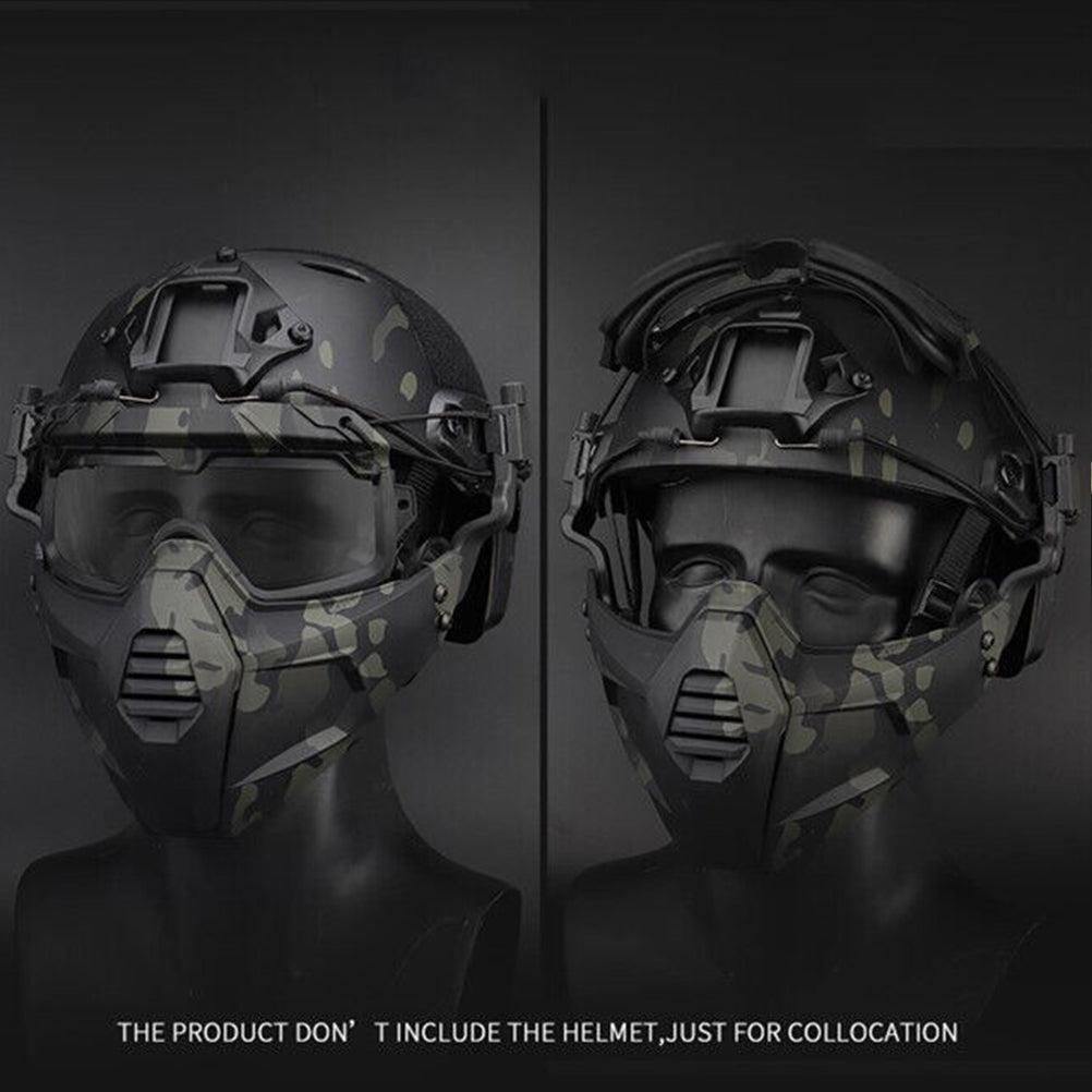 SINAIRSOFT Tactical Half Fask Mask & Goggle Set Protective Mask