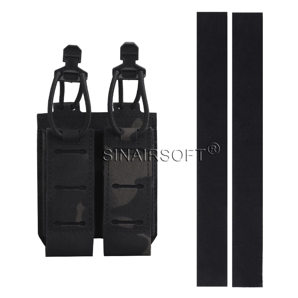 SINAIRSOFT Camo Dual 9mm Magazine Bag MOLLE Bag Tactical Vest  Storage Bag