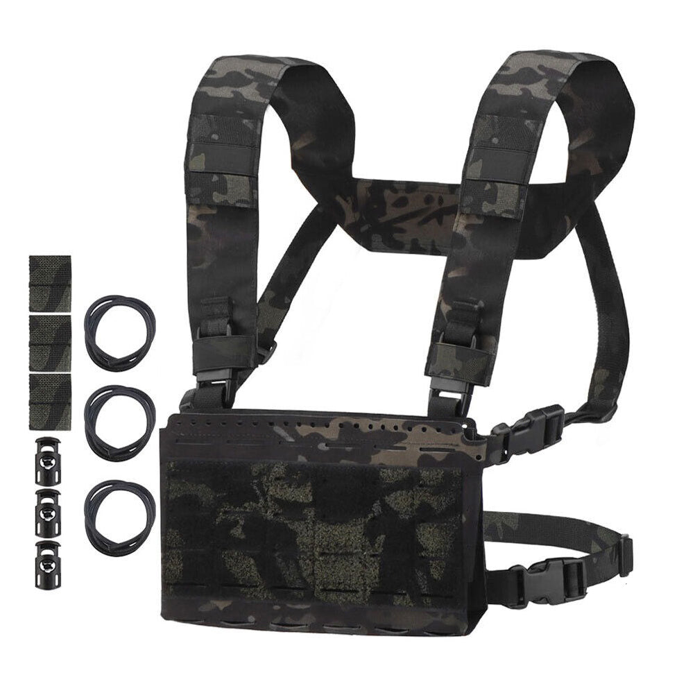 SINAIRSOFT Tactical Chest Rig Vest MK5 Micro Fight Chassis MOLLE Carrier 5.56 Mag Pouch
