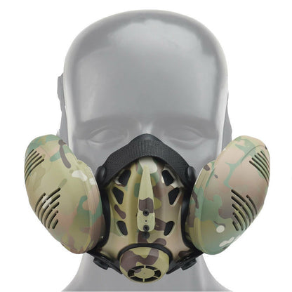 SINAIRSOFT Tactical Protect Half Face Mask Bilateral Respirator Facepiece