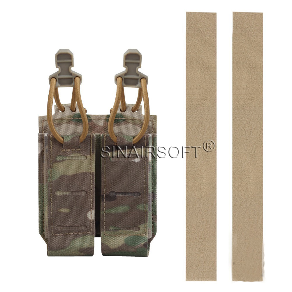 SINAIRSOFT Camo Dual 9mm Magazine Bag MOLLE Bag Tactical Vest  Storage Bag