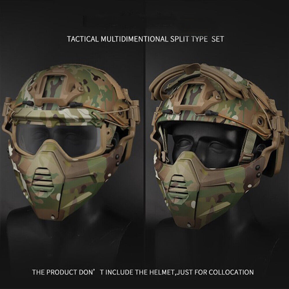 SINAIRSOFT Tactical Half Fask Mask & Goggle Set Protective Mask