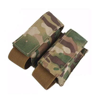 EMERSONGEAR Tactical Double Grenade Pouch 40mm MOLLE 9mm Magazine Bag