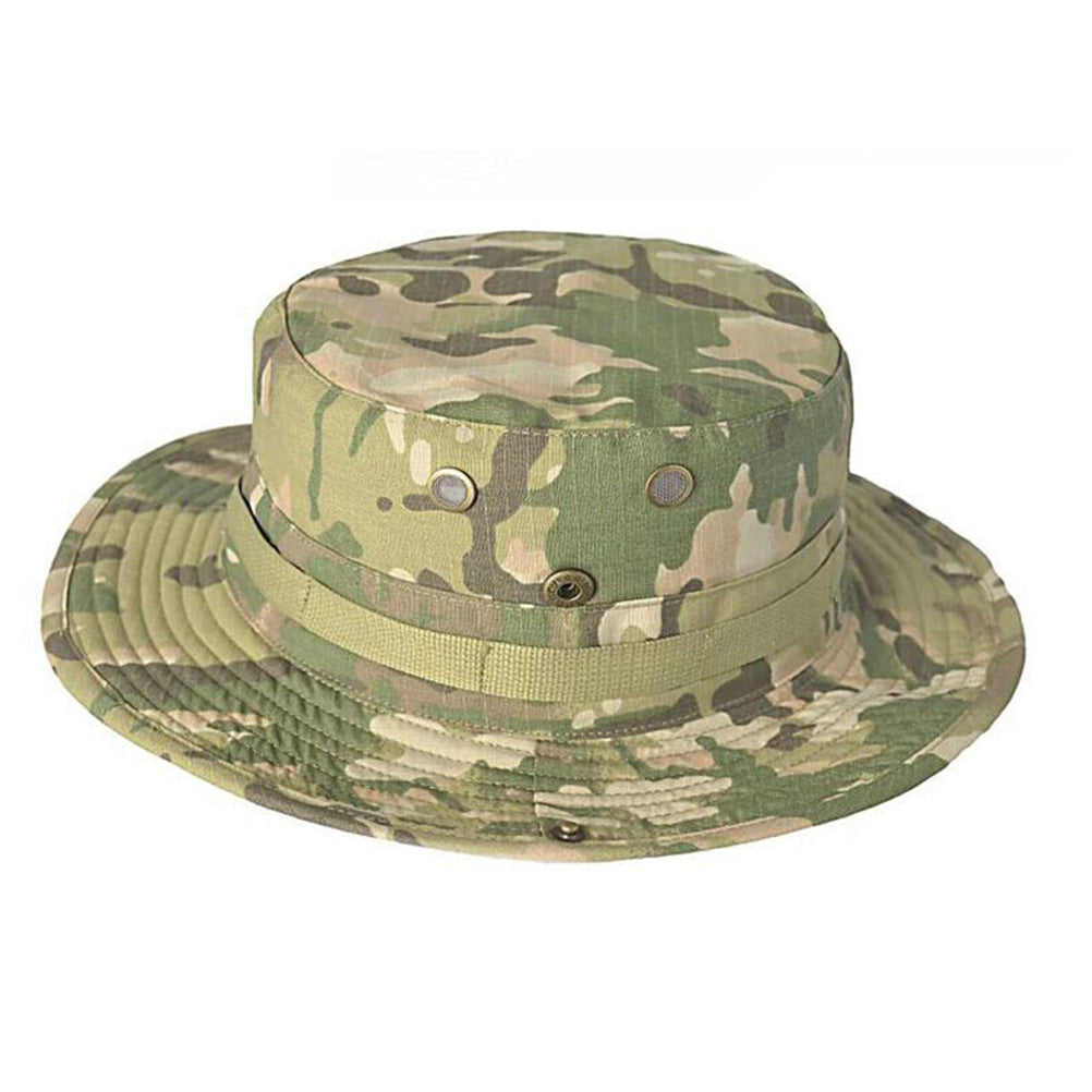 SINAIRSOFT Tactical Boonie Hat Camo Bucket Wide Brim Sun Fishing Bush Booney Cap