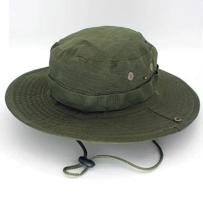 SINAIRSOFT Tactical Boonie Hat Camo Bucket Wide Brim Sun Fishing Bush Booney Cap