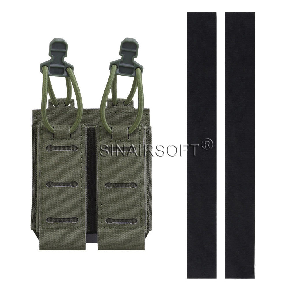 SINAIRSOFT Camo Dual 9mm Magazine Bag MOLLE Bag Tactical Vest  Storage Bag