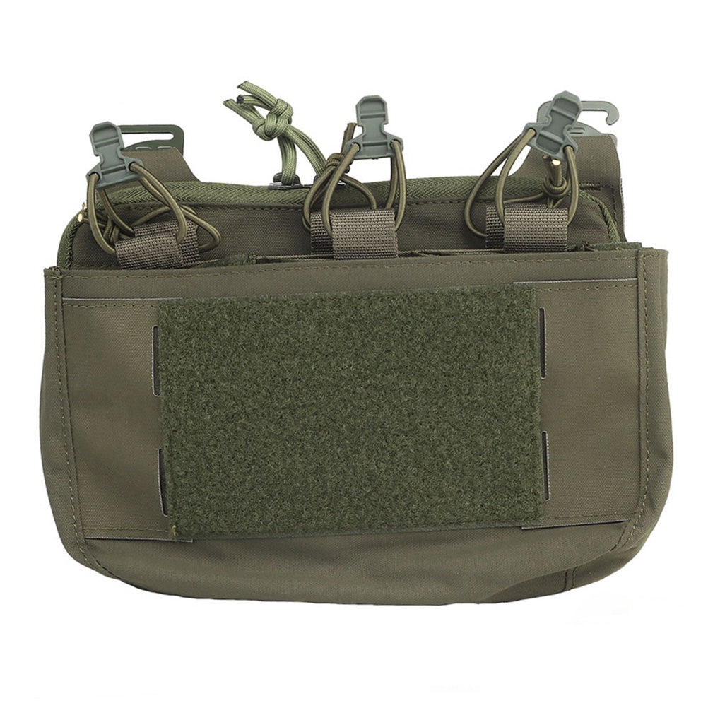SINAIRSOFT Tactical G-hook DOPE Front Flap Pouch Triple Mag Pack MOLLE Panel Chest Rig Bag