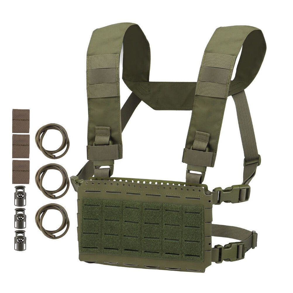 SINAIRSOFT Tactical Chest Rig Vest MK5 Micro Fight Chassis MOLLE Carrier 5.56 Mag Pouch