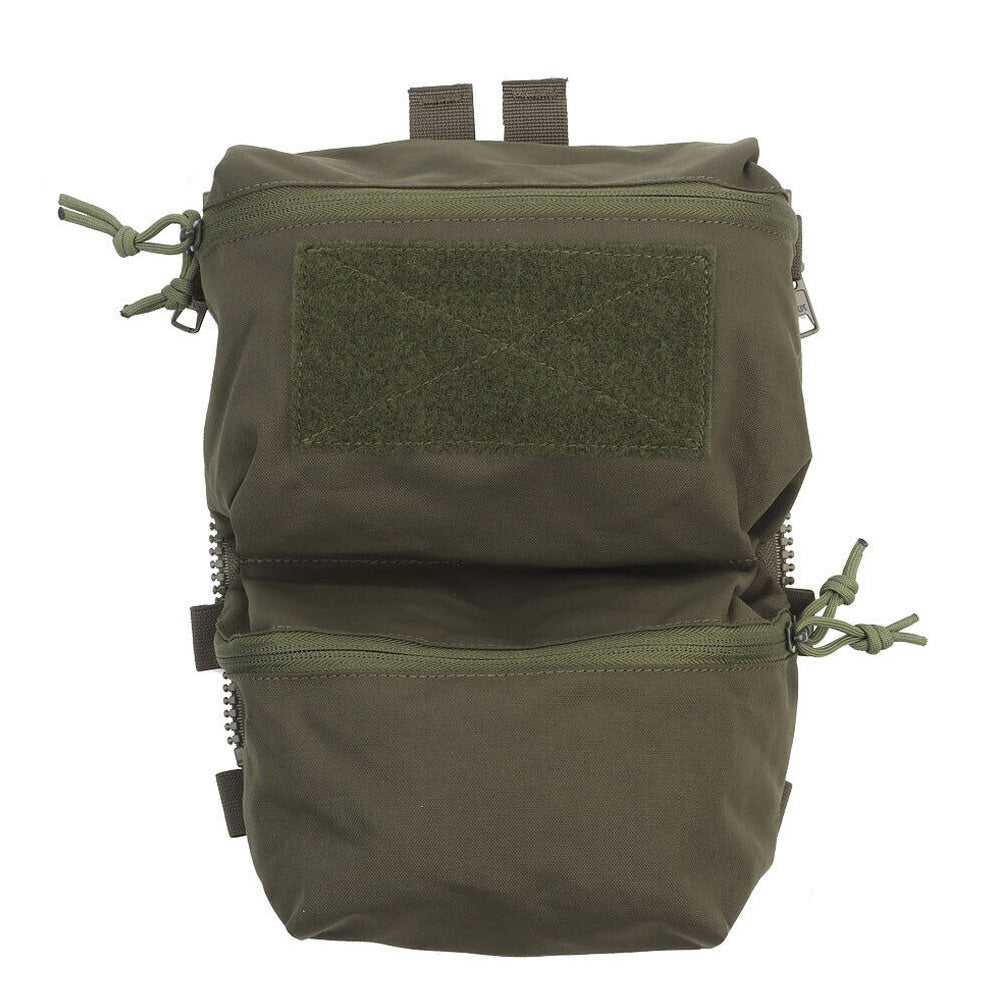 SINAIRSOFT Tactical Back Panel Double Pouch For V5 Plate Vest Zipper GP Bag