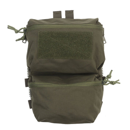 SINAIRSOFT Tactical Back Panel Double Pouch For V5 Plate Vest Zipper GP Bag