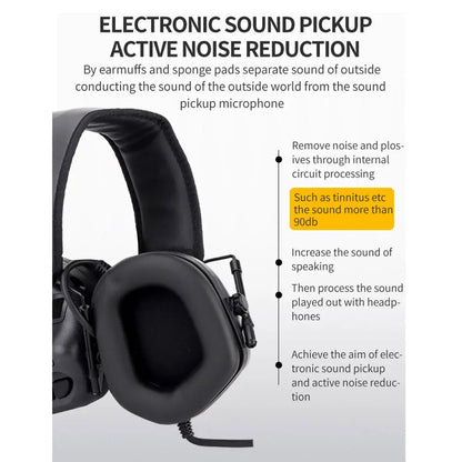 SINAIRSOFT New Tactical Headset Pickup Noise Cancelling Headphones Communication Earphone